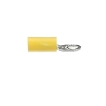 Sta-Kon® 10RC-10 RC Series Insulated Ring Terminal, 12 to 10 AWG Conductor, 1.06 in L, Brazed Seam Barrel, Copper, Yellow