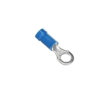Sta-Kon® 14RB-10 RB Series Insulated Ring Terminal, 18 to 14 AWG Conductor, 0.97 in L, Brazed Seam Barrel, Copper, Blue