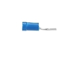 Sta-Kon® 14RB-10F RB Series Insulated Fork Terminal, 18 to 14 AWG Conductor, 0.97 in L, Brazed Seam/Serrated Barrel, Copper, Blue