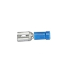Sta-Kon® 14RB-250F Female Disconnect, 16 to 14 AWG Conductor, 0.25 in W x 0.032 in THK Tab, Brazed Seam Barrel, Brass, Blue, Insulated