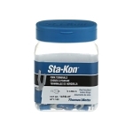 Sta-Kon® 14RB-6F RB Series Insulated Fork Terminal, 18 to 14 AWG Conductor, 0.97 in L, Brazed Seam/Serrated Barrel, Copper, Blue