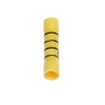 Sta-Kon® 2RC10X Vinyl Insulated Butt Splice Connector, 12 to 10 AWG Conductor, 1.31 in L, Copper, Yellow