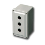 Stahlin CF2PB22 Pushbutton Enclosure, 6 in L x 4 in W x 4 in D, 2 Outlets, NEMA 1/3/3R/4X/6P/12 NEMA Rating, Fiberglass Reinforced Polyester