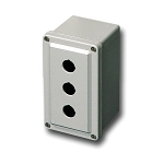 Robroy CF4PB22 Pushbutton Enclosure, 8 in L x 4 in W x 4 in D, 4 Outlets, NEMA 1/3/3R/4X/6P/12 NEMA Rating, Fiberglass Reinforced Polyester
