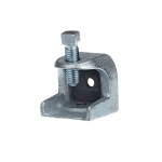 Steel City® 502 Beam Clamp, 3/8-16 Rod, 1 in THK Flange, 1300 lb Load, Malleable Iron, Electroplated