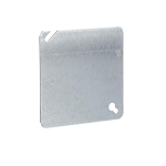 Steel City® 52-C-1 Outlet Box Cover, 4 in L x 4 in W, Blank/Flat Cover, Steel
