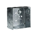 Steel City® 521711234E Welded Style Outlet Box, Steel, 30.3 cu-in Capacity, (1) Outlets, (13) Knockouts, 4 in H x 4 in W x 2-1/8 in D