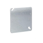 Steel City® 52-C-1 Outlet Box Cover, 4 in L x 4 in W, Blank/Flat Cover, Steel