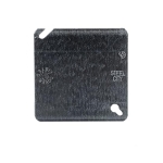 Steel City® 52-C-1 Outlet Box Cover, 4 in L x 4 in W, Blank/Flat Cover, Steel