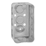 Steel City® 58361-1/2 Drawn Style Utility Box, Steel, 13 cu-in Capacity, 1 Gangs, 1 Outlets, 10 Knockouts