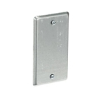 Steel City® 58-C-1 Blank Utility Outlet Box Cover, 4 in L x 2-1/8 in W, Steel