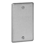 Steel City® 58-C-1 Blank Utility Outlet Box Cover, 4 in L x 2-1/8 in W, Steel