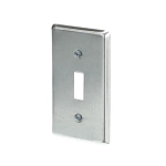 Steel City® 58-C-30 Utility Outlet Box Cover With Single Toggle Switch, 4 in L x 2-1/8 in W, Steel