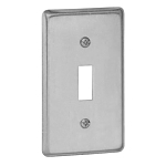 Steel City® 58-C-30 Utility Outlet Box Cover With Single Toggle Switch, 4 in L x 2-1/8 in W, Steel