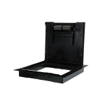Steel City® 665-CST-SW-BLK Non-Metallic Floor Box Cover With 5/32 in Steel Plate, 9 in L x 9 in W, Polycarbonate