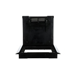 Steel City® 665-CST-SW-BLK Non-Metallic Floor Box Cover With 5/32 in Steel Plate, 9 in L x 9 in W, Polycarbonate