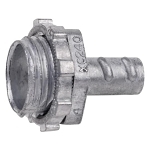 Steel City® XC-240 Non-Insulated Conduit Connector, 3/8 in Trade, 1/2 in Knockout, Die Cast Zinc