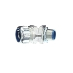 T&B® 5342 Insulated Conduit Connector, 1/2 in Trade, 45 deg, Malleable Iron, Chromate Coated/Electro-Zinc Plated