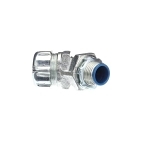 T&B® 5342 Insulated Conduit Connector, 1/2 in Trade, 45 deg, Malleable Iron, Chromate Coated/Electro-Zinc Plated