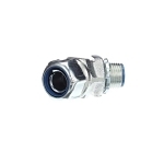 T&B® 5342 Insulated Conduit Connector, 1/2 in Trade, 45 deg, Malleable Iron, Chromate Coated/Electro-Zinc Plated