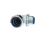 T&B® 5354 Insulated Conduit Connector, 1 in Trade, 90 deg, Malleable Iron, Chromate Coated/Electro-Zinc Plated