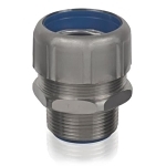 T&B® Industrial Fitting Safe Edge® 5333SST6 5300SST6 Insulated NPT Thread Standard Straight Conduit Connector With Dura Plate Ground Cone, 3/4 in Trade, 316 Stainless Steel