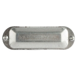 T&B® K75S Oval Raised Dome Conduit Body Cover With Stainless Steel Stamped Steel Screw, 3/4 in Hub, For Use With Series 35 EMT Conduits, Stamped Steel, Zinc Plated
