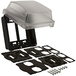 TAYMAC® MM2410C 55-in-1 Weatherproof While-In-Use Cover, 3-1/4 in L x 5-1/2 in W x 3.07 in D, Polycarbonate Glass