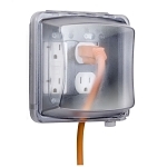 TAYMAC® MM2410C 55-in-1 Weatherproof While-In-Use Cover, 3-1/4 in L x 5-1/2 in W x 3.07 in D, Polycarbonate Glass