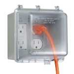 TAYMAC® MM7440C Jumbo Non-Metallic Weatherproof While-In-Use Cover, 5.35 in L x 5.35 in W x 4-3/4 in D, Polycarbonate