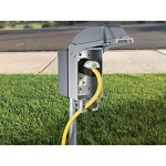 TAYMAC® MX3200 Weatherproof While-in-Use Box Cover, 3.55 in L x 3.37 in W x 3-1/2 in D, Die Cast Metal