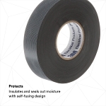 Temflex™ 7000090115 Rubber Tape, 7 yd L 1.5 in W, 3 mil THK, Rubber Backing