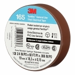 Temflex™ 7100169191 165BR4A Electrical Tape, 20 yd L 0.75 in W, 0.6 in THK, Vinyl, Rubber Adhesive, PVC Backing, Brown