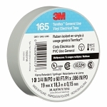 Temflex™ 7100169192 165GY4A Electrical Tape, 20 yd L 0.75 in W, 0.6 in THK, Vinyl, Rubber Adhesive, PVC Backing, Gray