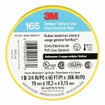 Temflex™ 7100169490 165YL4A Tape, 20 yd L 0.75 in W, 0.6 in THK, Vinyl, Rubber Adhesive, PVC Backing, Yellow