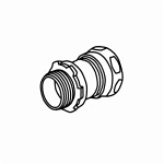 Southwire - Topaz 652SRT Liquid Tight Concrete Tight Raintight Conduit Connector, 3/4 in Trade, Steel, Zinc Plated