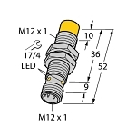 Turck NI8U-M12-AP6X-H1141 Inductive Sensor, PNP Output, 1NO Contact, 10/30 V DC