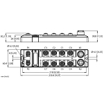 Turck TBEN-L4-16DXP Compact Multi-Protocol I/O Module, 16 Inputs, 10/100 Mbps Signal Range