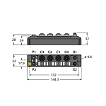 Turck TBEN-S2-4AI Compact Multi-Protocol I/O Module, 4 Inputs, 10/100 Mbps Signal Range, 16 Bit Resolution