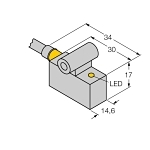 Turck BIM-IKT-AP6X 7M W/KLI3 Magnetic Field Sensor, PNP Output, NO Contact, 10 to 30 VDC