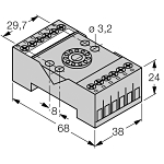Releco S3-B Socket Base, 300 V, 10 A, For Use With C3/C3x Relays and Time Cubes, 11 Pin