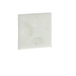 Ty-Rap® TC150X150A Cable Tie Mounting Base, 4-Way, Adhesive/Threaded Mount, 0.19 in W Tie, Nylon/Polyamide 6.6, Natural