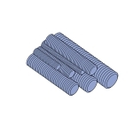 Unistrut® HTHR025-10EG Threaded Rod, UNC Thread, 1/4-20 x 10 ft L Thread, 10 ft OAL, Low Carbon Steel