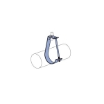 Unistrut® J1207-EG J-Hanger, 3/4 in Pipe, 3/8 in Rod, 400 lb Load, Electro-Galvanized