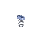 Unistrut® P1008-EG Channel Spring Nut, For Use With P1000, P1100, P2000, P3000 Series 1-5/8 in Channel, 3/8-16 Thread, Steel