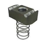 Unistrut® P1008-EG Channel Spring Nut, For Use With P1000, P1100, P2000, P3000 Series 1-5/8 in Channel, 3/8-16 Thread, Steel