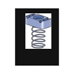 Unistrut® P1008-EG Channel Spring Nut, For Use With P1000, P1100, P2000, P3000 Series 1-5/8 in Channel, 3/8-16 Thread, Steel
