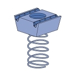 Unistrut® P1023S-EG Channel Nut With Spring, For Use With P1000, P1100, P2000 and P3000 Channels, 3/4-10 Thread, Mild Steel