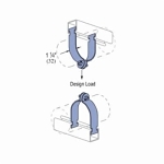 Unistrut® P1121-EG P1100 2-Piece Pipe Clamp, 4 in Conduit, 1000 lb Load, 4-1/2 in OD, Steel