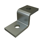 Unistrut® P3045-EG Channel Z-Shaped Fitting, 2 Holes, 3-3/4 in L x 1-5/8 in W, For Use With P3000 Channel, HRPO Steel